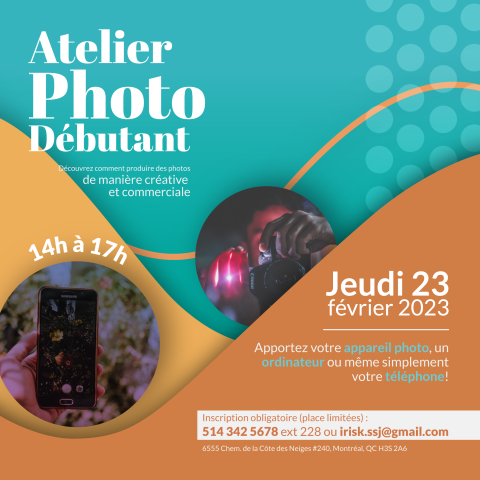 Atelier photo | Jeudi 23 février à 14h00