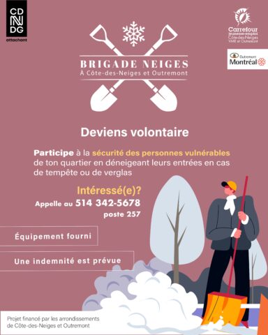 Devenez bénévole pour la Brigade neige