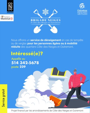 Venez vous enregistrer pour le service de déneigement