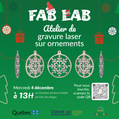Atelier de Fab-Lab spécial Noel mercredi 4 décembre 2024
