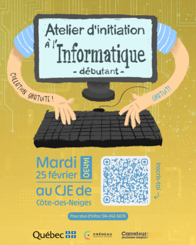 Lancement des ateliers d’initiation à l’informatique pour débutant | Mardi 25 février à 14h30