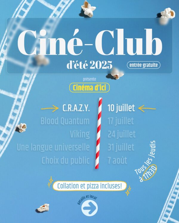 Cine-Club d’Été 10 juillet 17h30