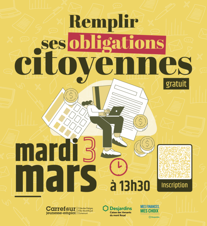 📢 Remplir ses obligations citoyennes, ça s’apprend ! – Mardi 3 mars 2026 à 13h30 📢 Remplir ses obligations citoyennes, ça s’apprend ! – Mardi 3 mars 2026 à 13h30